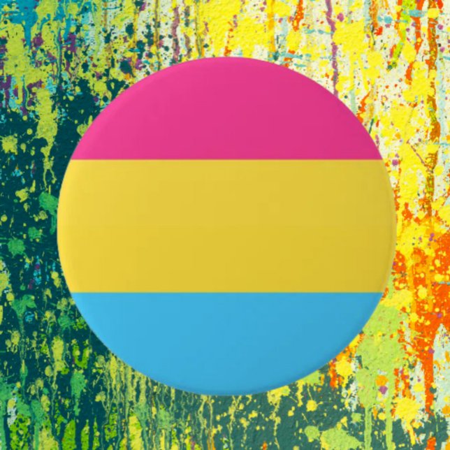 Badge Rond 7,6 Cm Drapeau de la fierté Pansexual (Créateur téléchargé)