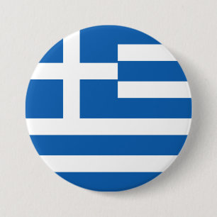Badge Rond 7,6 Cm Drapeau de la Grèce