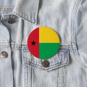 Badge Rond 7,6 Cm drapeau de la Guinée-Bissau