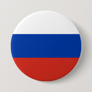 Badge Rond 7,6 Cm Drapeau de la Russie