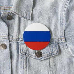 Badge Rond 7,6 Cm Drapeau de la Russie