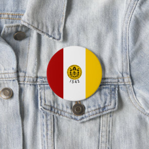 Badge Rond 7,6 Cm Drapeau de la ville de San Diego (Californie)