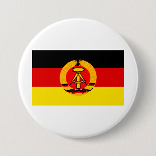 Badge Rond 7,6 Cm Drapeau de l'Allemagne de l'Est