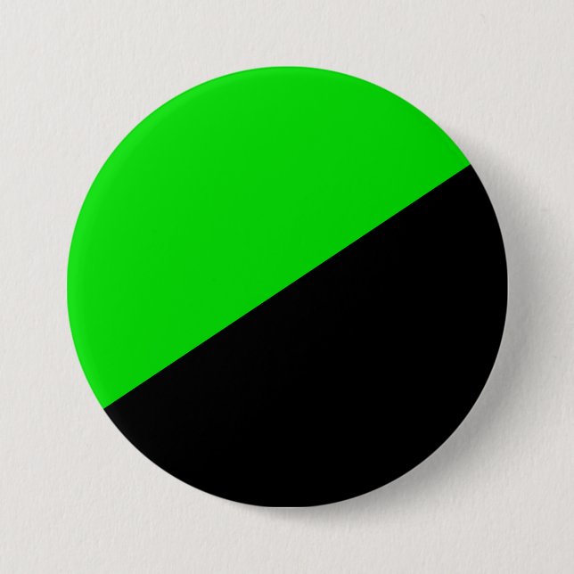 Badge Rond 7,6 Cm Drapeau de l'anarchisme vert (Devant)