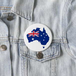 Badge Rond 7,6 Cm drapeau de l'Australie