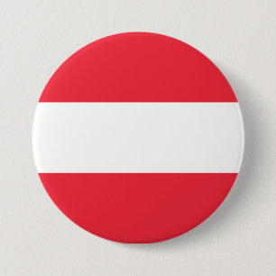 Badge Rond 7,6 Cm Drapeau de l'Autriche