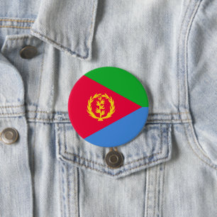 Badge Rond 7,6 Cm Drapeau de l'Érythrée