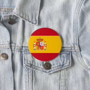 Badge Rond 7,6 Cm Drapeau de l'Espagne