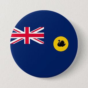 Badge Rond 7,6 Cm Drapeau de l'État d'Australie-Occidentale