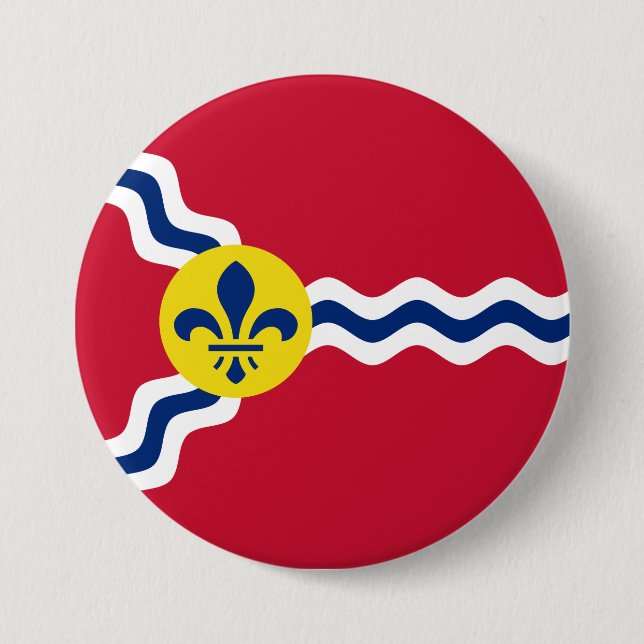 Badge Rond 7,6 Cm Drapeau de Saint-Louis (Missouri) (Devant)