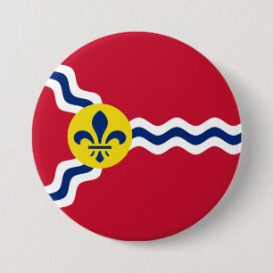 Badge Rond 7,6 Cm Drapeau de Saint-Louis (Missouri)