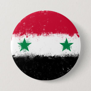 Badge Rond 7,6 Cm Drapeau de Syrie