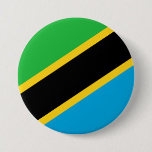 Badge Rond 7,6 Cm Drapeau de Tanzanie
