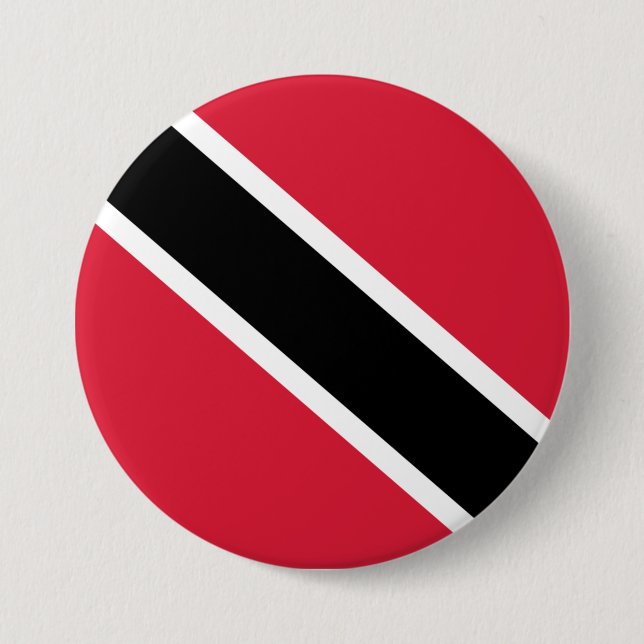 Badge Rond 7,6 Cm Drapeau de Trinité-et-Tobago (Devant)