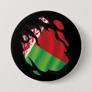 Badge Rond 7,6 Cm Drapeau déchiré de Biélorussie