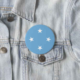 Badge Rond 7,6 Cm Drapeau des États fédérés de Micronésie