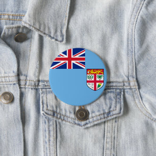 Badge Rond 7,6 Cm Drapeau des Fidji