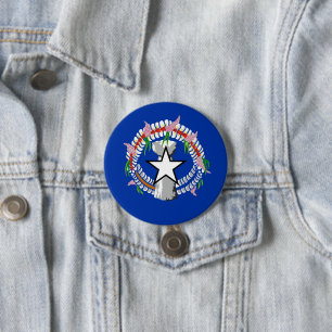 Badge Rond 7,6 Cm drapeau des îles Mariannes du Nord