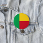 Badge Rond 7,6 Cm Drapeau du Bénin<br><div class="desc">Un cadeau idéal pour tous ceux qui sont patriotes de leur pays !</div>