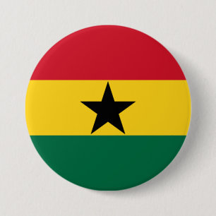 Badge Rond 7,6 Cm Drapeau du Ghana