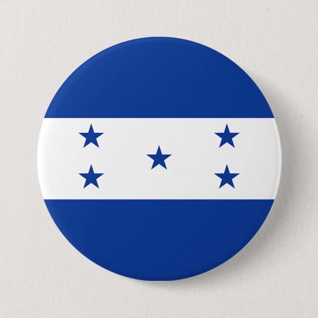 Badge Rond 7,6 Cm Drapeau du Honduras (Devant)
