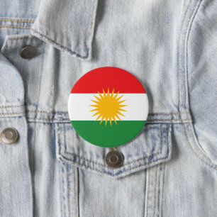 Badge Rond 7,6 Cm Drapeau du Kurdistan
