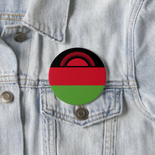 Badge Rond 7,6 Cm drapeau du Malawi