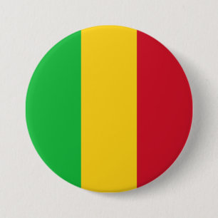 Badge Rond 7,6 Cm Drapeau du Mali