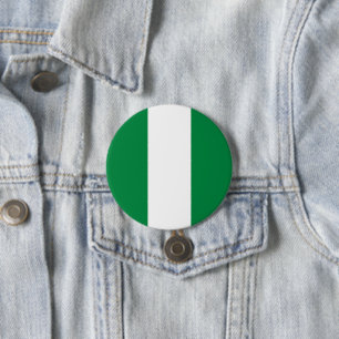 Badge Rond 7,6 Cm Drapeau du Nigeria