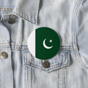 Badge Rond 7,6 Cm Drapeau du Pakistan