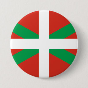 Badge Rond 7,6 Cm Drapeau du Pays basque