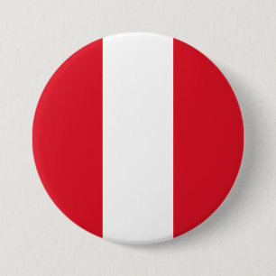Badge Rond 7,6 Cm Drapeau du Pérou