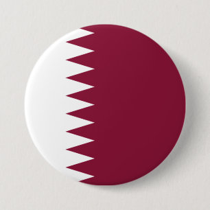 Badge Rond 7,6 Cm Drapeau du Qatar