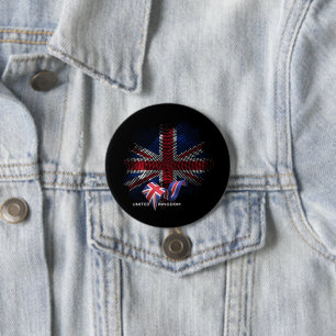 Badge Rond 7,6 Cm Drapeau du Royaume-Uni