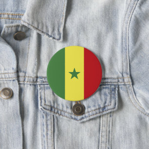 Badge Rond 7,6 Cm drapeau du Sénégal