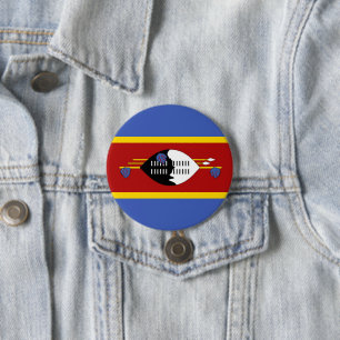 Badge Rond 7,6 Cm drapeau du Swaziland