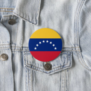 Badge Rond 7,6 Cm Drapeau du Venezuela