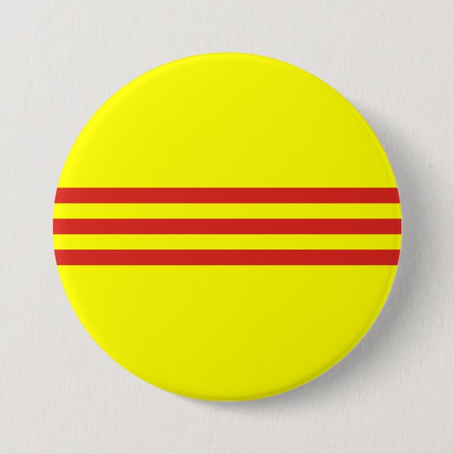 Badge Rond 7,6 Cm drapeau du vietnam du sud (Devant)