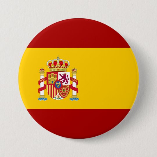 Badge Rond 7 6 Cm Drapeau Espagnol Zazzle Fr