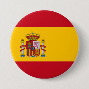 Badge Rond 7,6 Cm Drapeau espagnol (Espagne)