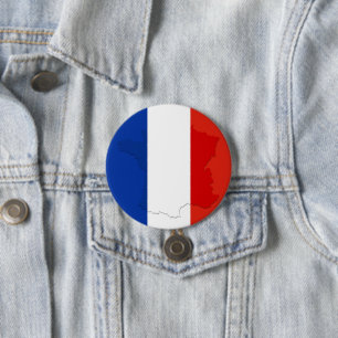 Badge Rond 7,6 Cm drapeau français