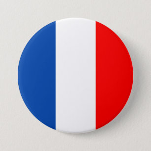 Badge Rond 7,6 Cm Drapeau France