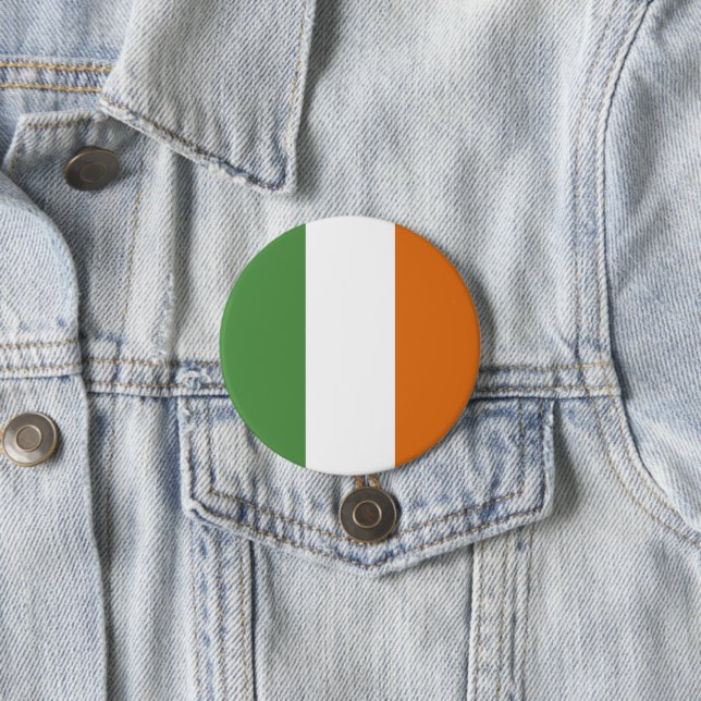 Badge Rond 7,6 Cm Drapeau irlandais (En situation)