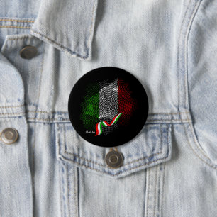 Badge Rond 7,6 Cm Drapeau italien
