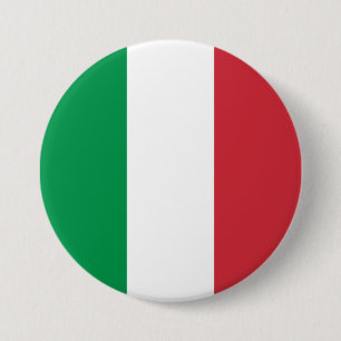 Badge Rond 7,6 Cm Drapeau italien