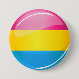 Badge Rond 7,6 Cm Drapeau Pansexual rond brillant de fierté