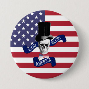 Badge Rond 7,6 Cm Drapeau patriotique américain
