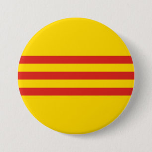 Badge Rond 7,6 Cm Drapeau sud-vietnamien