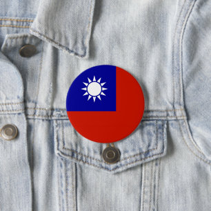 Badge Rond 7,6 Cm Drapeau taïwanais