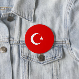 Badge Rond 7,6 Cm Drapeau turc